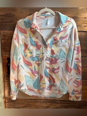 Travis Mathew Pastel Abstract Floral Pullover